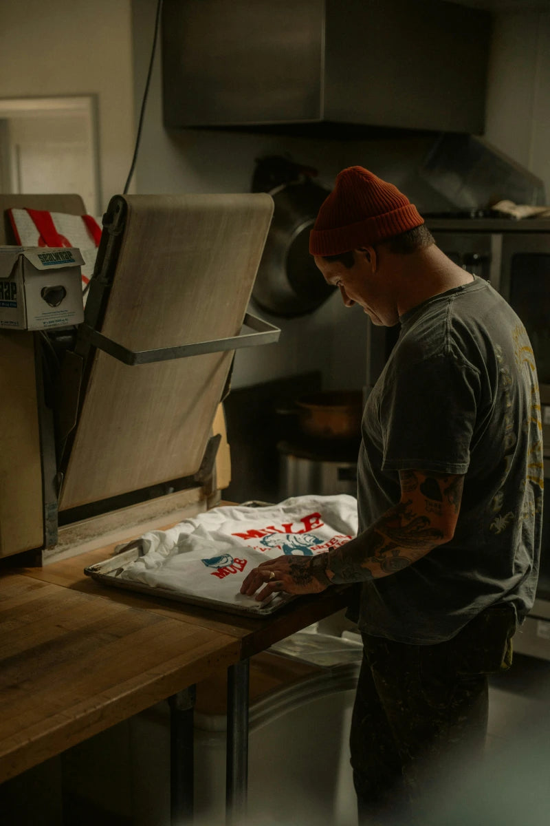 man working on printing miami